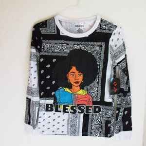 On Fire  graphic Tee , new no tag (#EV1211)